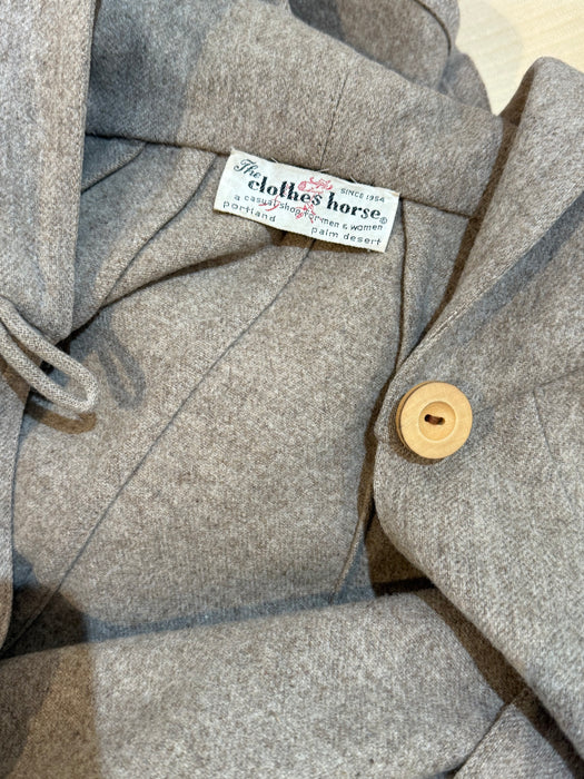 Elegant 1970's Hooded Wool Cape From The Clothes Horse / OS