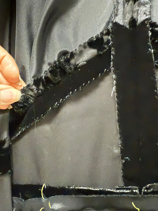 Elegant 1960's Couture Made Devore Silk Velvet Cocktail Dress / SM