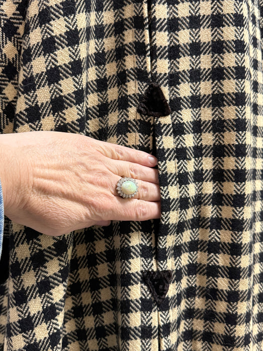 Stunning 1950’s Forstmann Wool Swing Coat With Shocking Pink Lining / ML