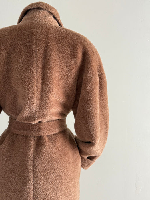 Vintage Italian Alpaca & Cashmere Coat By Cinzia Rocca / ML