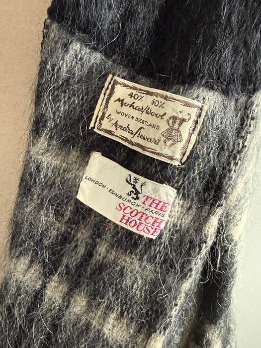 Fantastic 1970's Scottish Mohair Hooded Jacket / M
