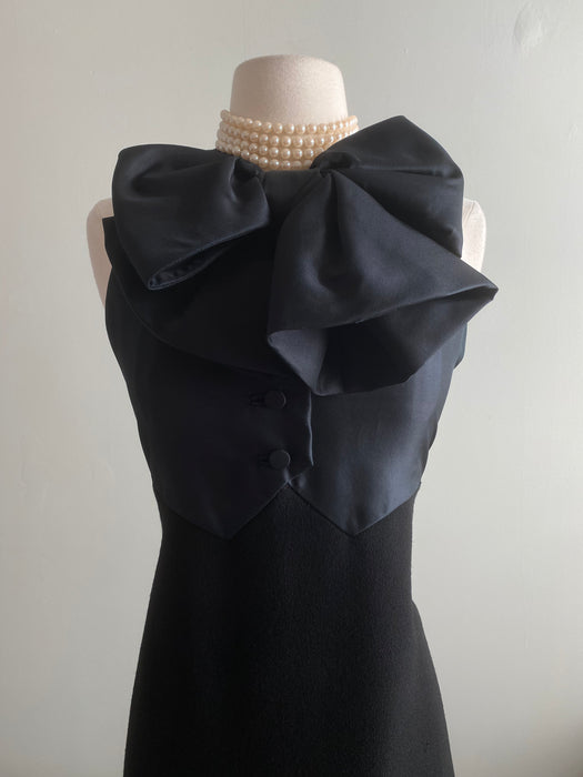 Elegant Late 1960's Geoffrey Beene Black Tie Evening Gown / M