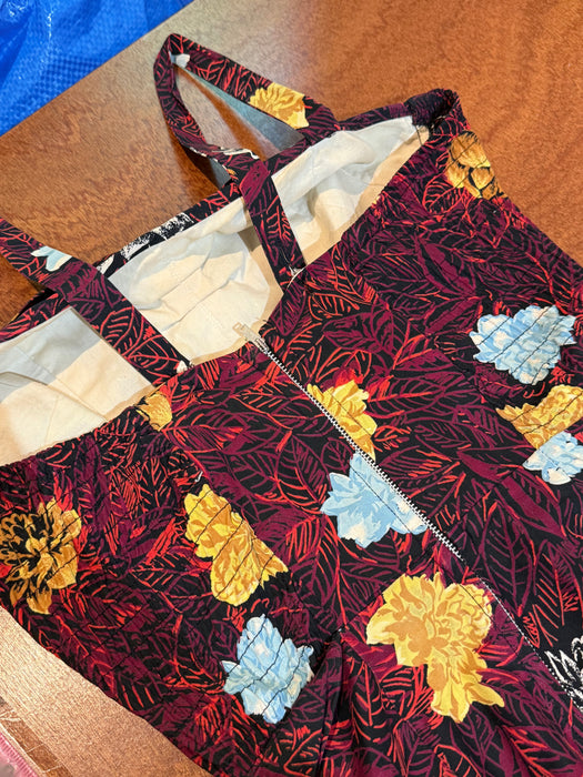 Fabulous 1950's 3 Piece Hawaiian Set Sarong Dress With Bolero & Beach Coverup By Kona Kai / ML