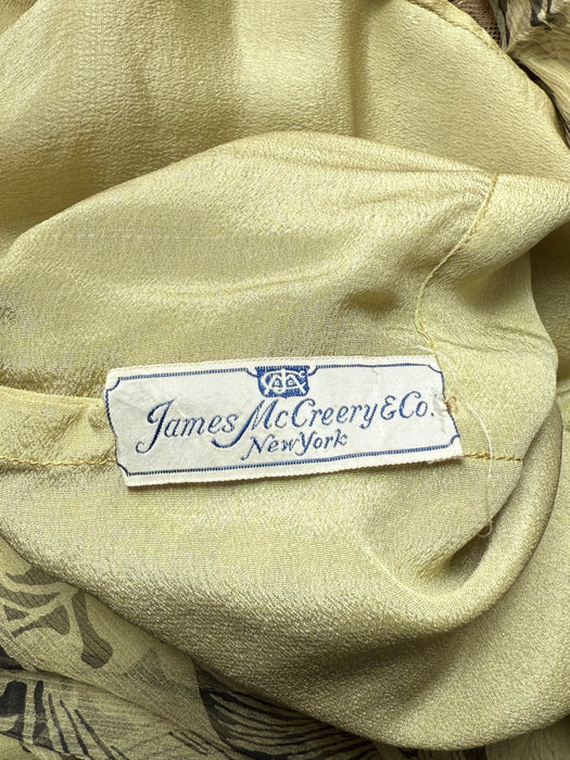 Stunning 1920's Moonlight Silk Chiffon Evening Dress From James McCreery & Co. / ML