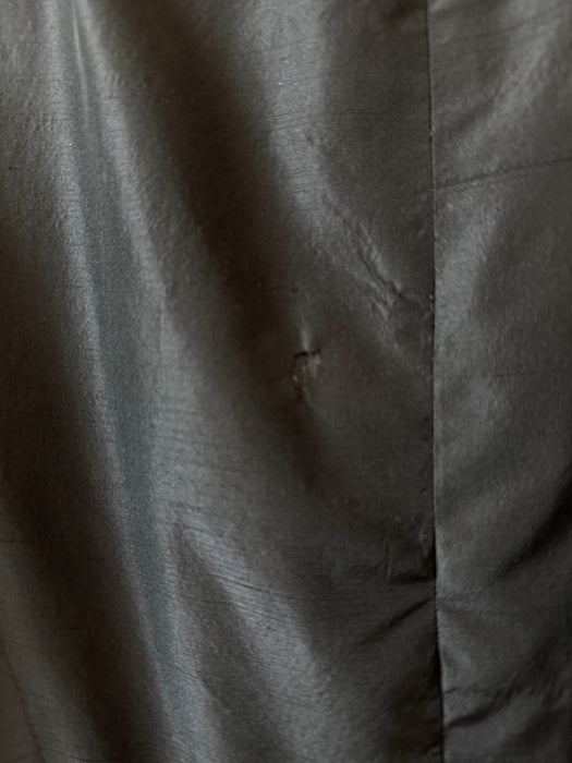 Exquisite 1950's Joseph Magnin Silk Princess Coat With Trapunto Skirt and Pink Lining / M