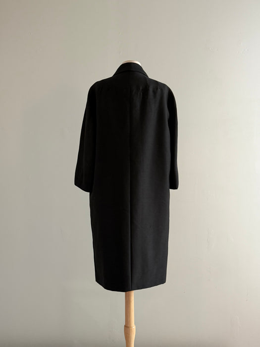Sophisticated 1960's Shantung Silk Evening Coat By Stanley Nelson / M