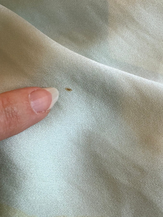 Luminous 1930's Aquamarine Silk Bias Cut Night Gown / M