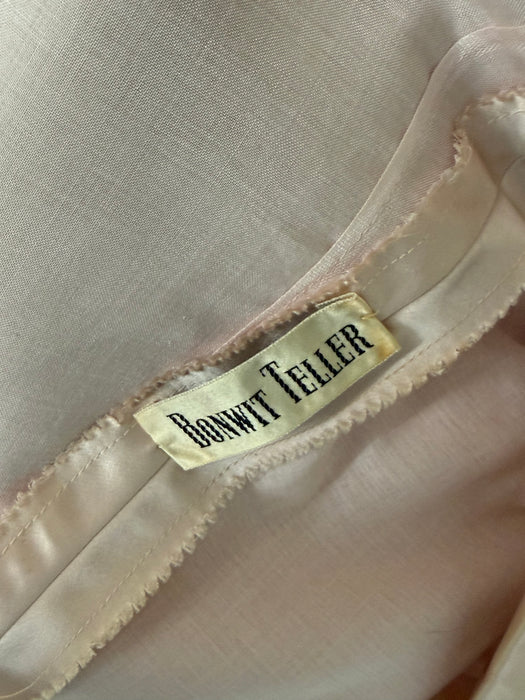 Stunning 1950's Harvey Berin Demi Couture Ballet Pink Silk Satin Cocktail Dress / Small