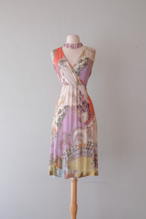 Vintage Y2K Etro Baroque Floral Dress and Matching Top / Sz M