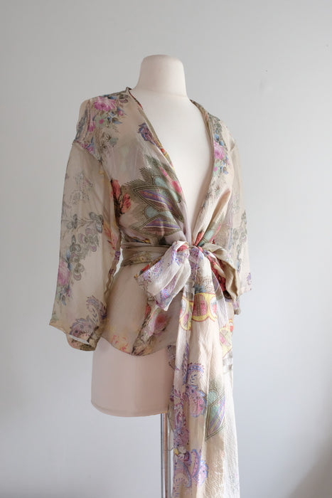 Vintage Y2K Etro Baroque Floral Dress and Matching Top / Sz M