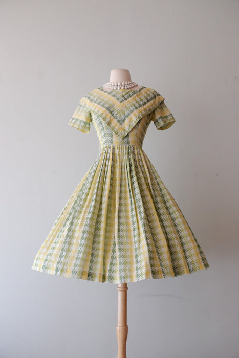 Darling 1950's Ombre Green Day Dress / Petite XS