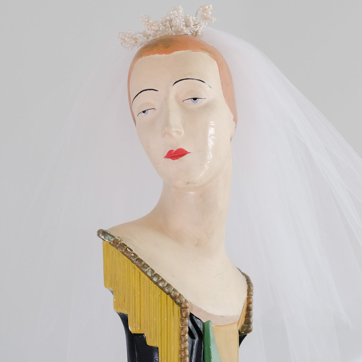 Exquisite 1950's Wax Flower Bridal Crown Veil / OS – Xtabay Vintage