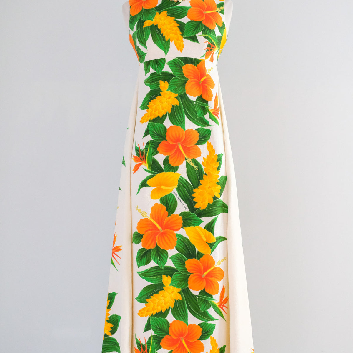 Vintage 1960's Hot Orange Hawaiian Gown by Ui-Maikai / XS – Xtabay