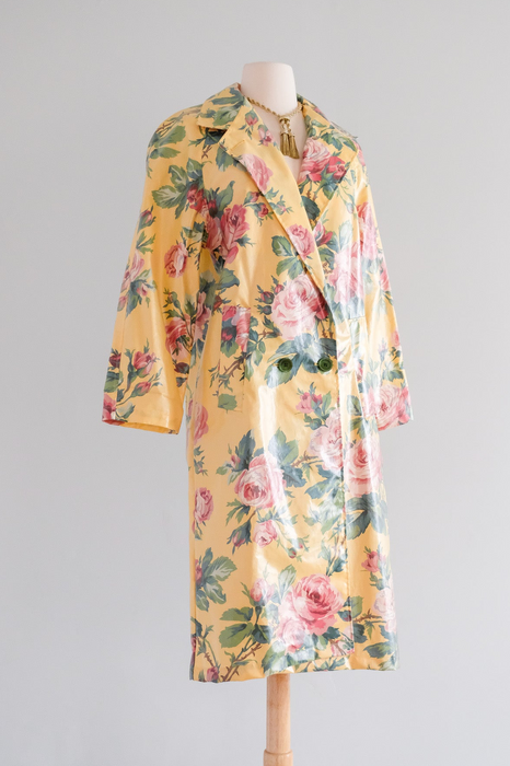 OBSESSED! Fabulous 1980's Rose Garden Rain Trench by Nordic House Designs / M