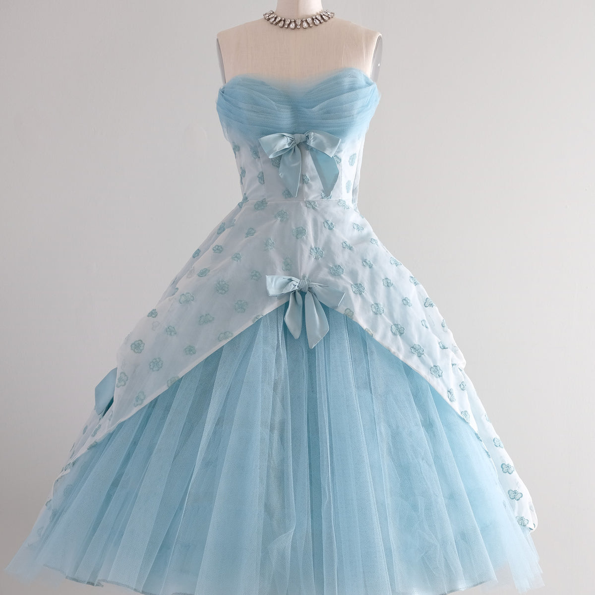 Formal Dress Strapless 50s Dress Vintage 1950's Cinderella Baby
