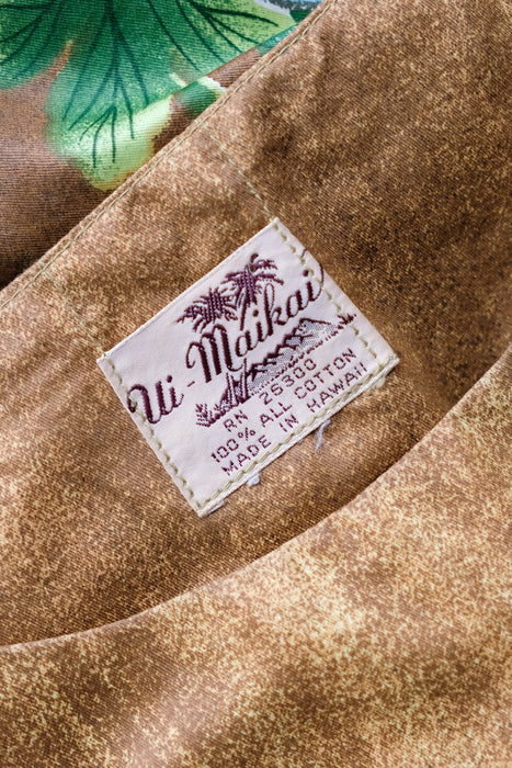 Vintage 1960's Sunflower Hawaiian Shift Dress by Ui-Maikai / M