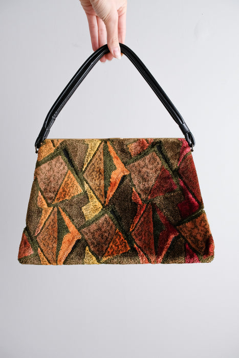 Abstract 1960's Autumnal Rug Handbag