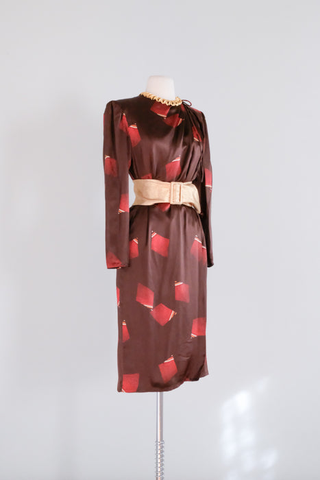Incredible 1980's Modernist Draped Shift Dress by Anne Crimmins for Umi / Sz M