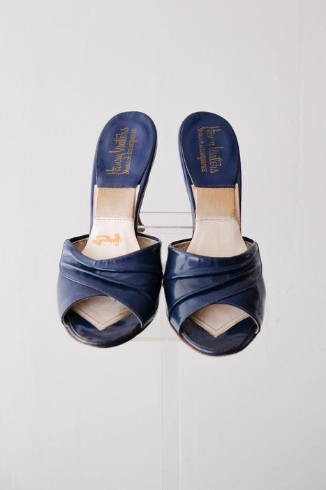 Most Perfect 1950's Henry Waters Royal Blue Spring-o-lators / Size 8 S
