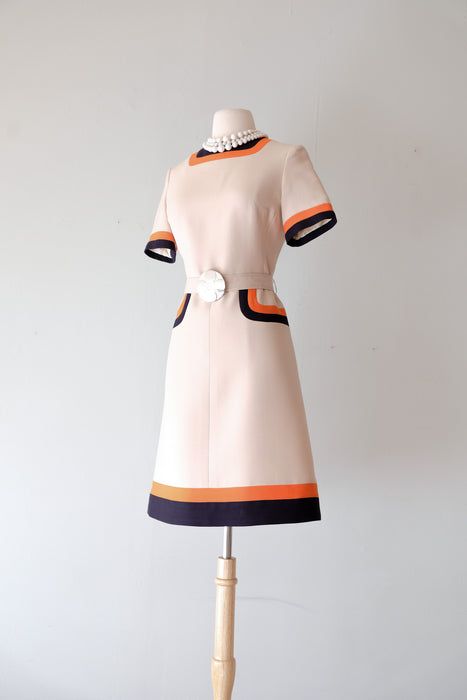 Stylish 1960's Black & Orange Mod Dress by Marie Helene / Sz M – Xtabay Vintage Stylish 1960's Black & Orange Mod Dress by Marie Helene / Sz M – Xtabay Vintage