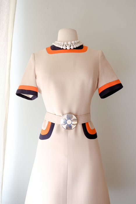 orange mod dress MOD SQUAD // new burnt orange & white shift dress by @shopalexis. $594, Xs-Lg