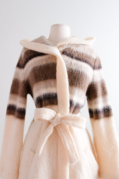 Coziest 1970's Made in Iceland Wool Sweater Coat / Sz M