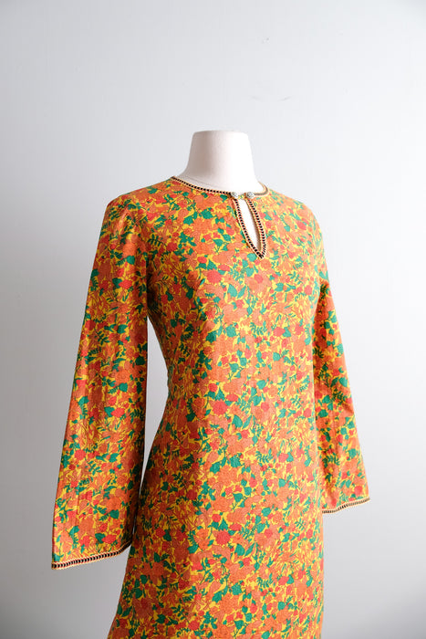 RARE 1960's Liberty Prints For DOLLYROCKERS Cotton Mini Dress / SM