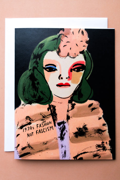 Xtabay x Colleen Harrington Fashion Not Fascism Greeting Card