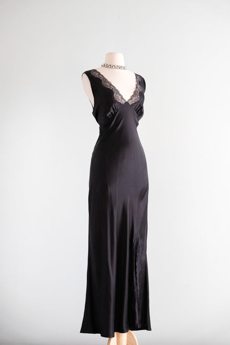 black silk charmeuse dress Long Lola Silk Charmeuse Dress In Black 1