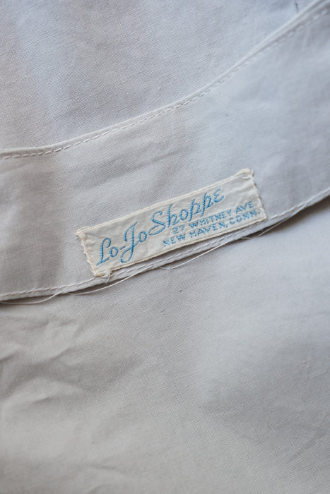 Vintage 1940's Mirror Blue Cotton Wrap Dress by Lo-Jo Shoppe / S