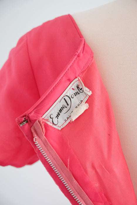Cutest 1950's Hot Pink Cupcake Dress by Emma Domb / Sz S Xtabay Vintage Cutest 1950's Hot Pink Cupcake Dress by Emma Domb / Sz S Xtabay Vintage