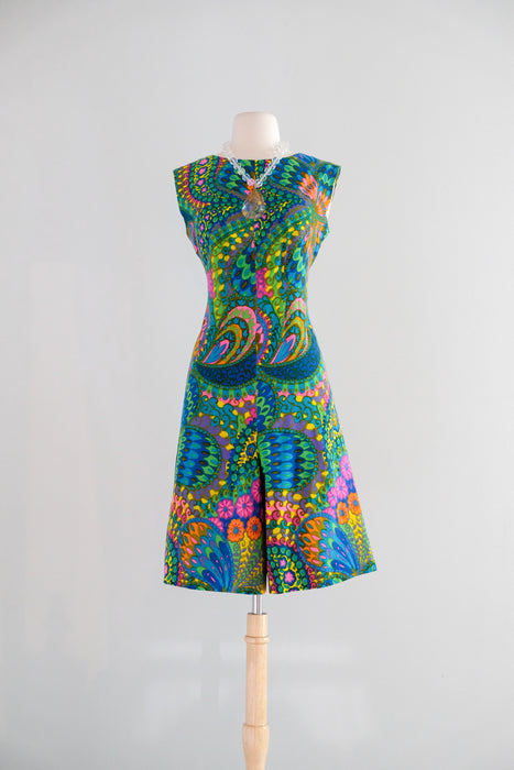 Vintage 1960's Kaleidoscopic Mod Romper by Helen Ellis / ML