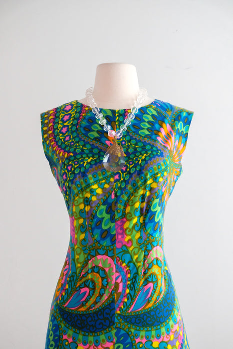 Vintage 1960's Kaleidoscopic Mod Romper by Helen Ellis / ML