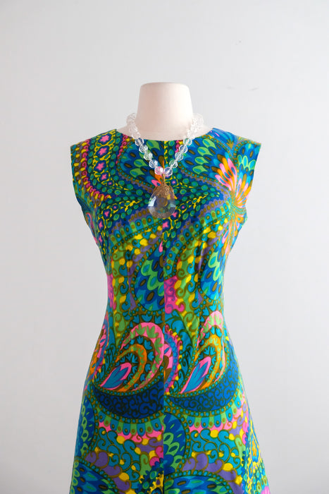 Vintage 1960's Kaleidoscopic Mod Romper by Helen Ellis / ML