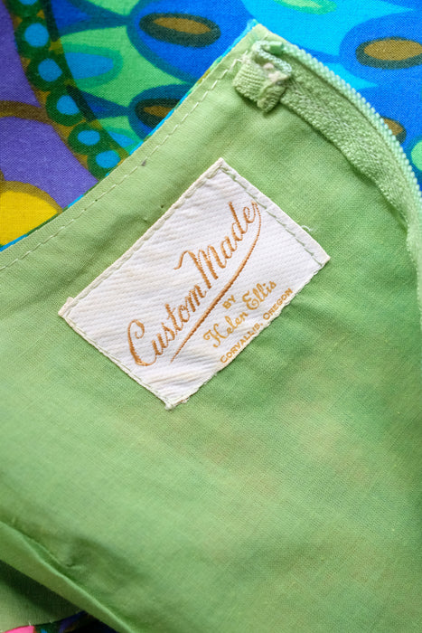 Vintage 1960's Kaleidoscopic Mod Romper by Helen Ellis / ML