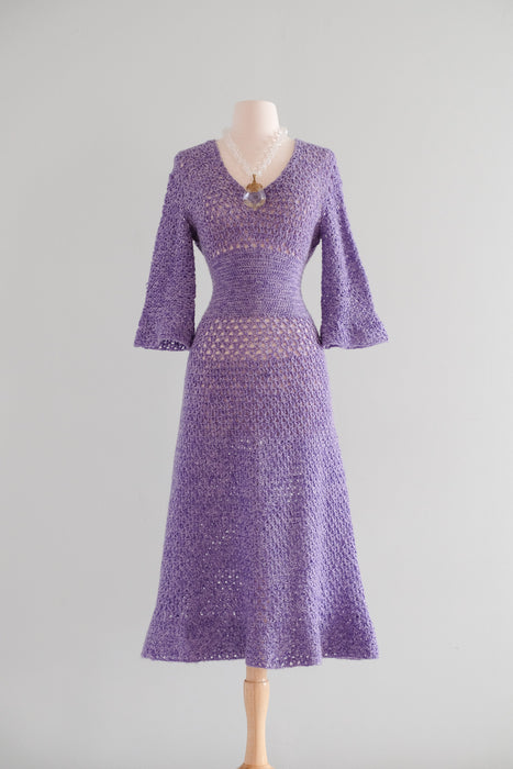 lilac crochet dress Reinhart Cami Strap Crochet Lace Dress Lilac