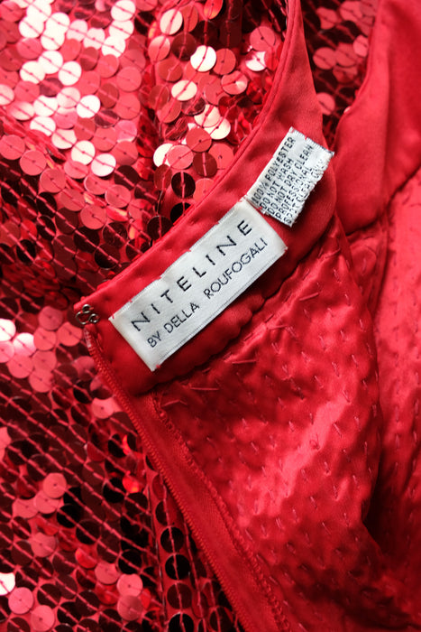 vintage red sequin dress Vintage Red Sequin Jessica Rabbit Dress