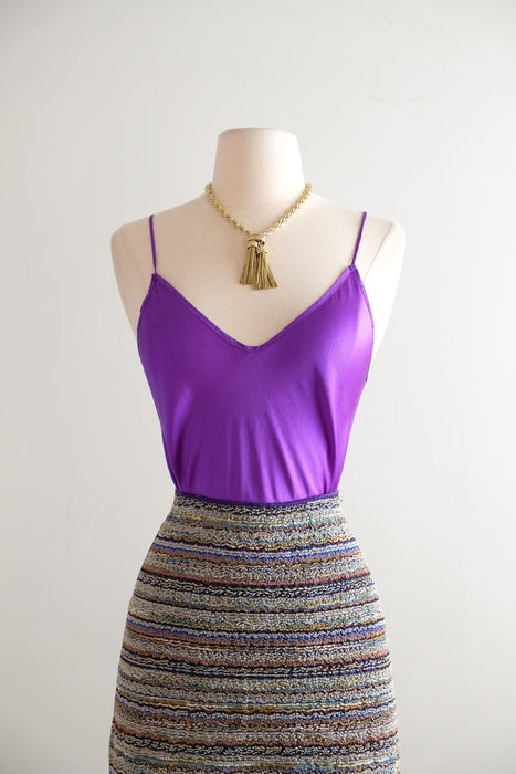 Vintage 1990's Royal Purple Silk Camisole by Saks Fifth Ave. / S