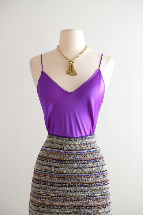 Vintage 1990's Royal Purple Silk Camisole by Saks Fifth Ave. / S