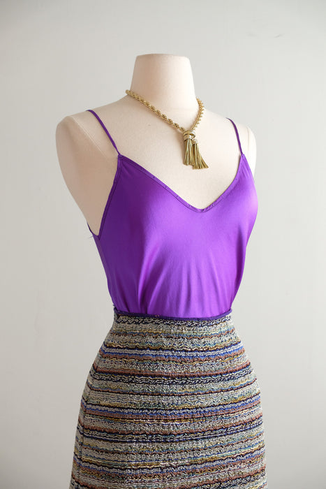 Vintage 1990's Royal Purple Silk Camisole by Saks Fifth Ave. / S