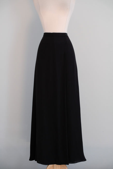 Vintage 1990's Black & Ivory Pleated Two Piece Ensemble by Giorgio Armani / M