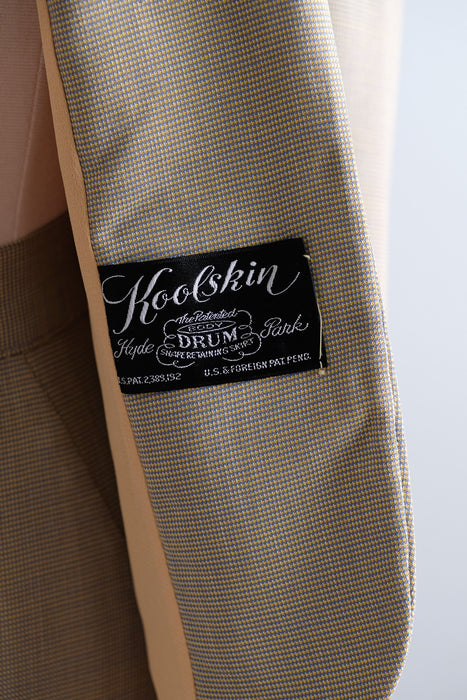 Impeccable Vintage 1940's Beige Light Weight Wool Suit by Koolskin / SM