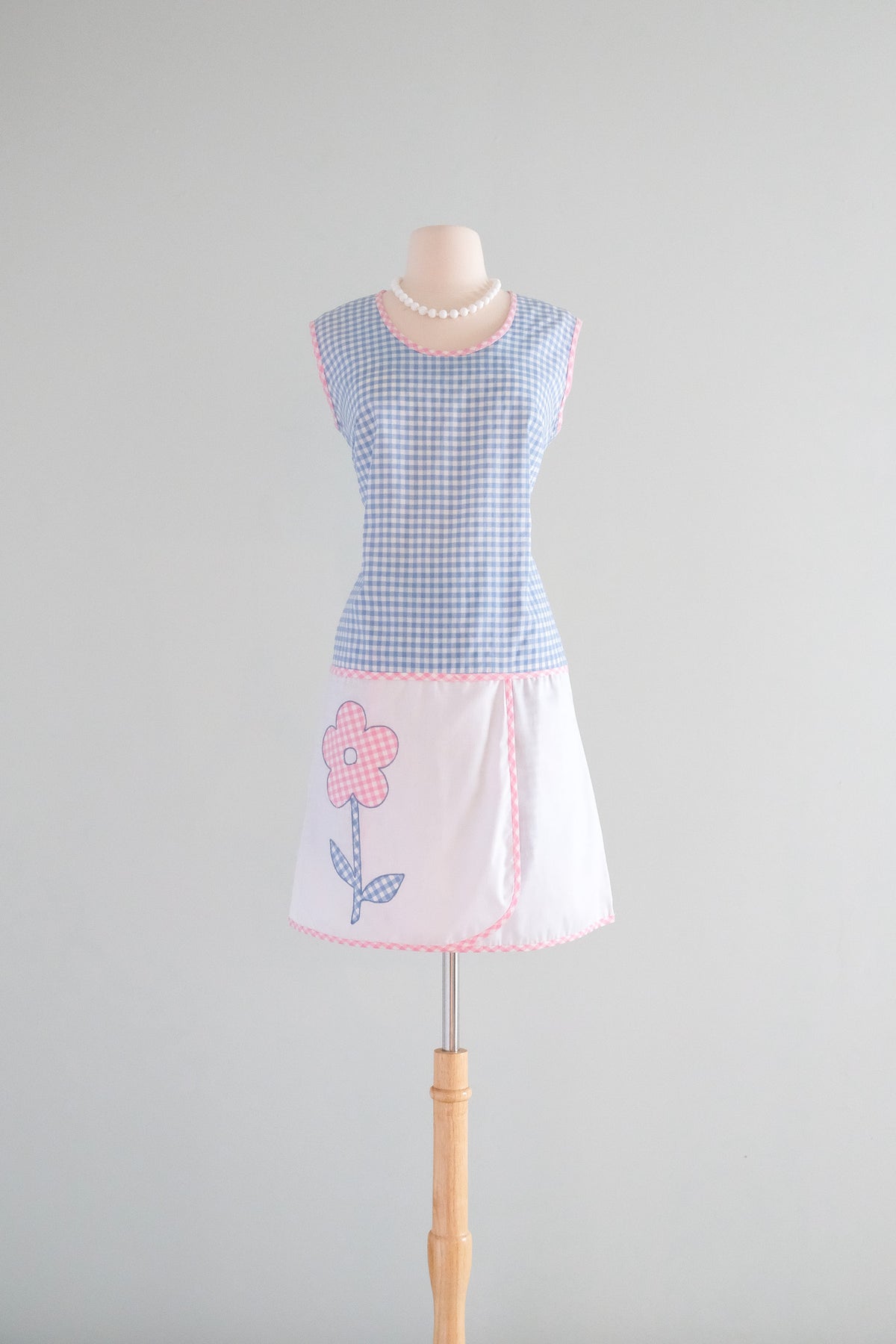 slim fit dress slacks Vintage 1950s Gingham Cotton Dress with Ric Rac Appliqu