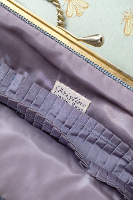 Vintage 1950's Colorful Floral Needlepoint Handbag by Christine Custom Bags