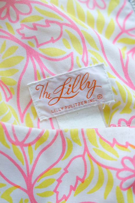 The Lilly! 1960's Strawberry Lemonade Floral Summer Shift Dress by Lilly Pulitzer / Sz ML