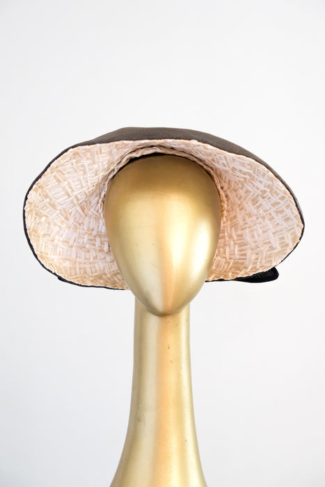 Sophisticated 1950's High Fashion Hat by Jack McConnell / OS