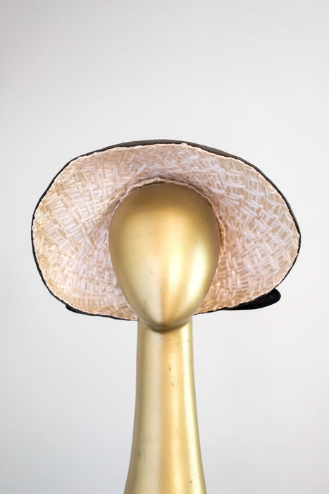 Sophisticated 1950's High Fashion Hat by Jack McConnell / OS