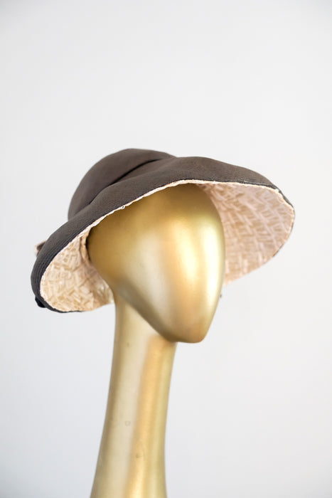 Sophisticated 1950's High Fashion Hat by Jack McConnell / OS