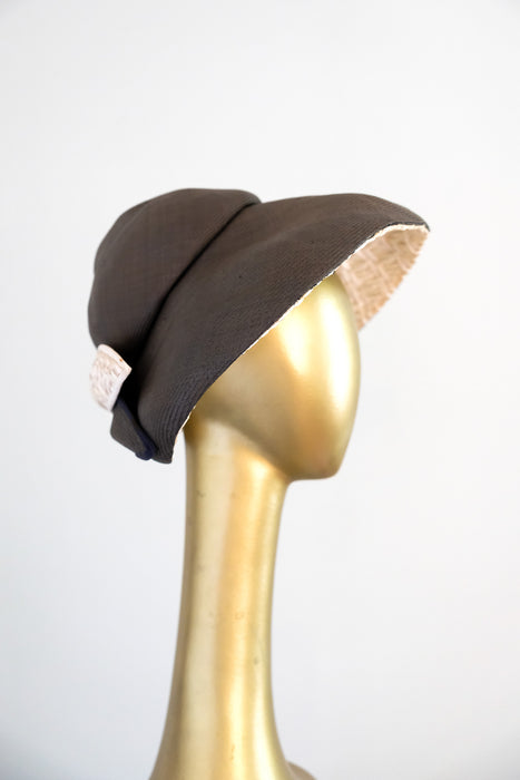 Sophisticated 1950's High Fashion Hat by Jack McConnell / OS