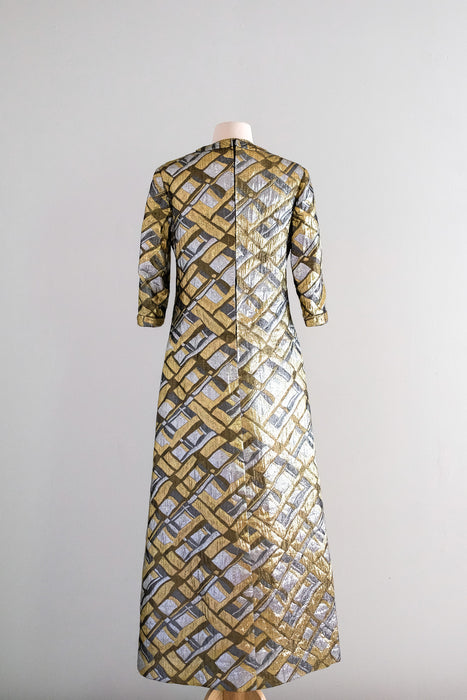 Alluring 1960's Metallic Brocade Mirage Lame’ Kaftan by Dynasty / M